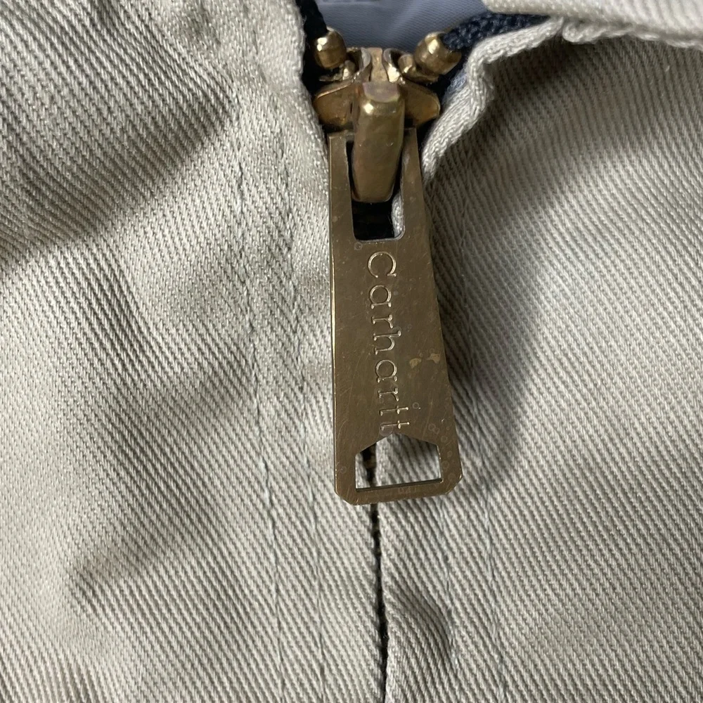 Vintage Carhartt Jacket Size Large Quilted Tan Full Zip Collared. - Picture 3 of 13